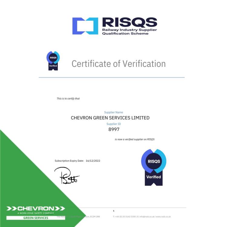 Proud to be re-certified for RISQS