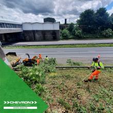 Scrub clearance and de-vegetation work on the M2