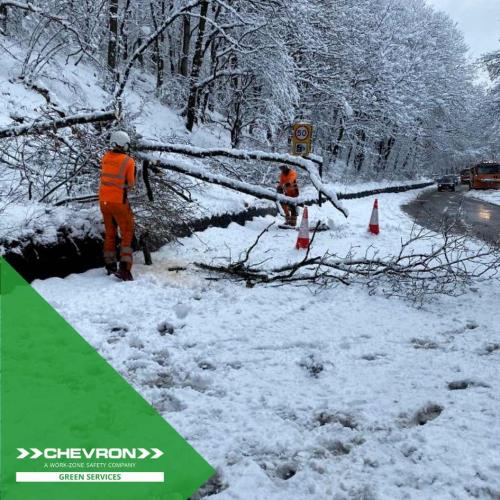 Emergency call outs for our team in the North as they clear thirteen trees fallen due to heavy snow fall